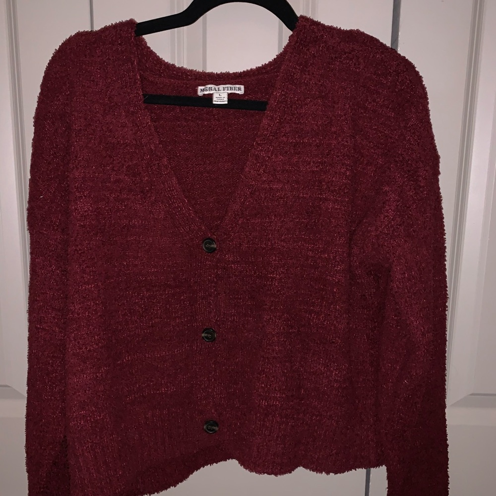Cropped Overside Moral Fiber Sweater